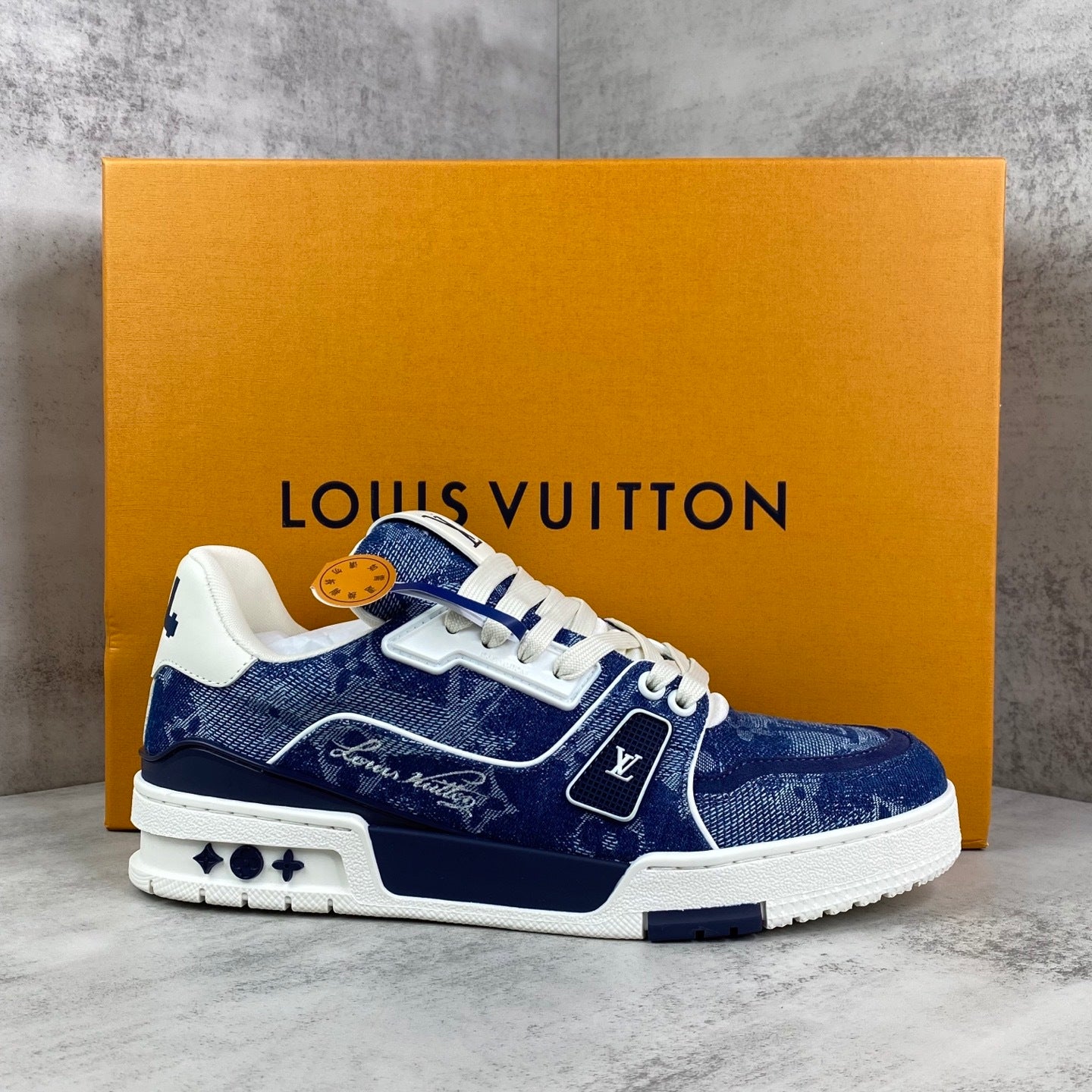 LV Trainer — Navy Tweed